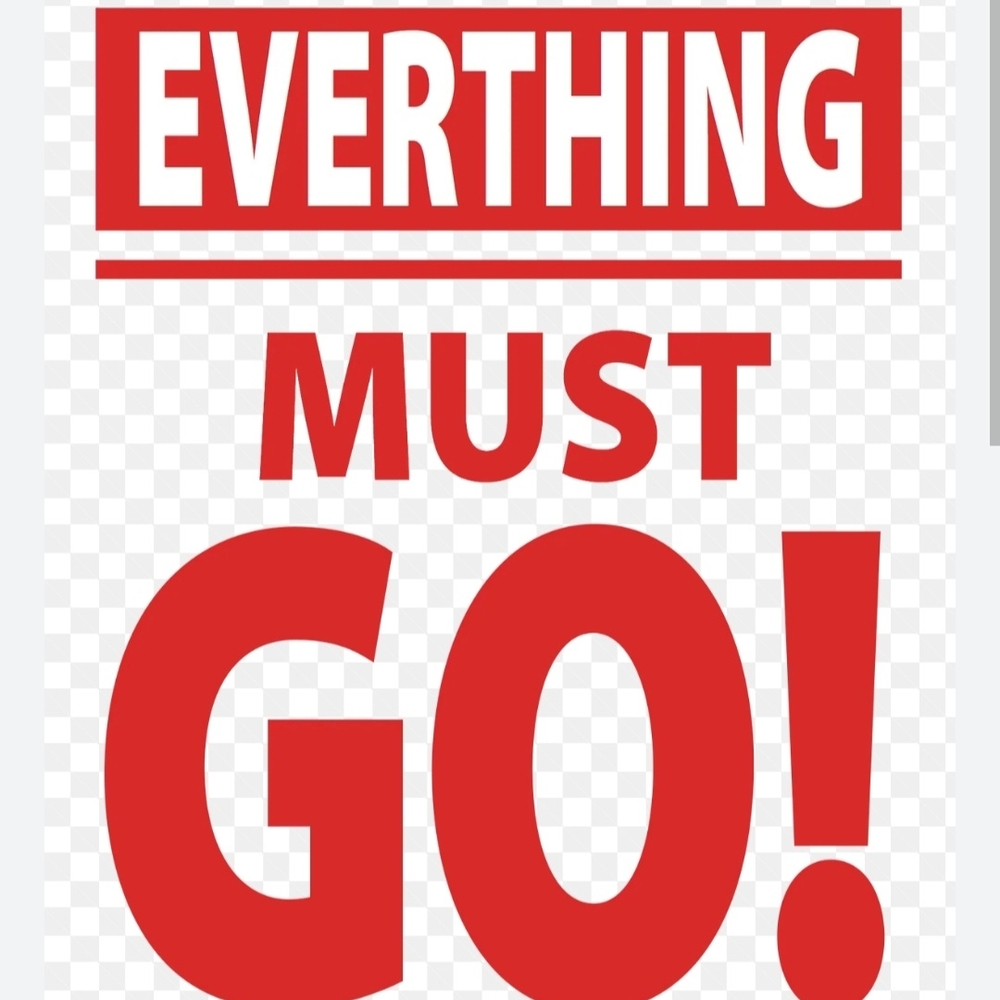 Sale Sign Graphic - Red "EVERYTHING MUST GO!"